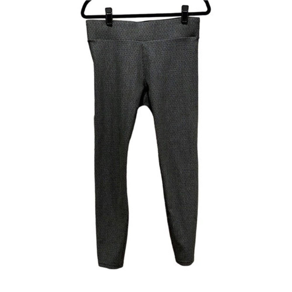 Ann Taylor LOFT Medium Gray and Black Patterned Leggings